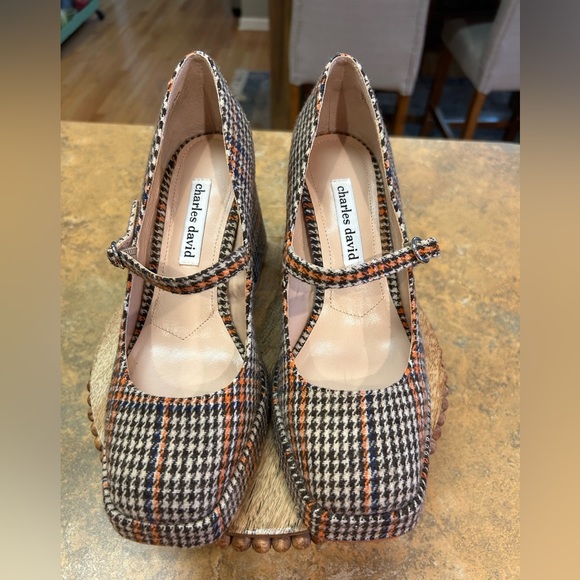 Charles David Vivianna Houndstooth Platform Mary Janes - Picture 3 of 10